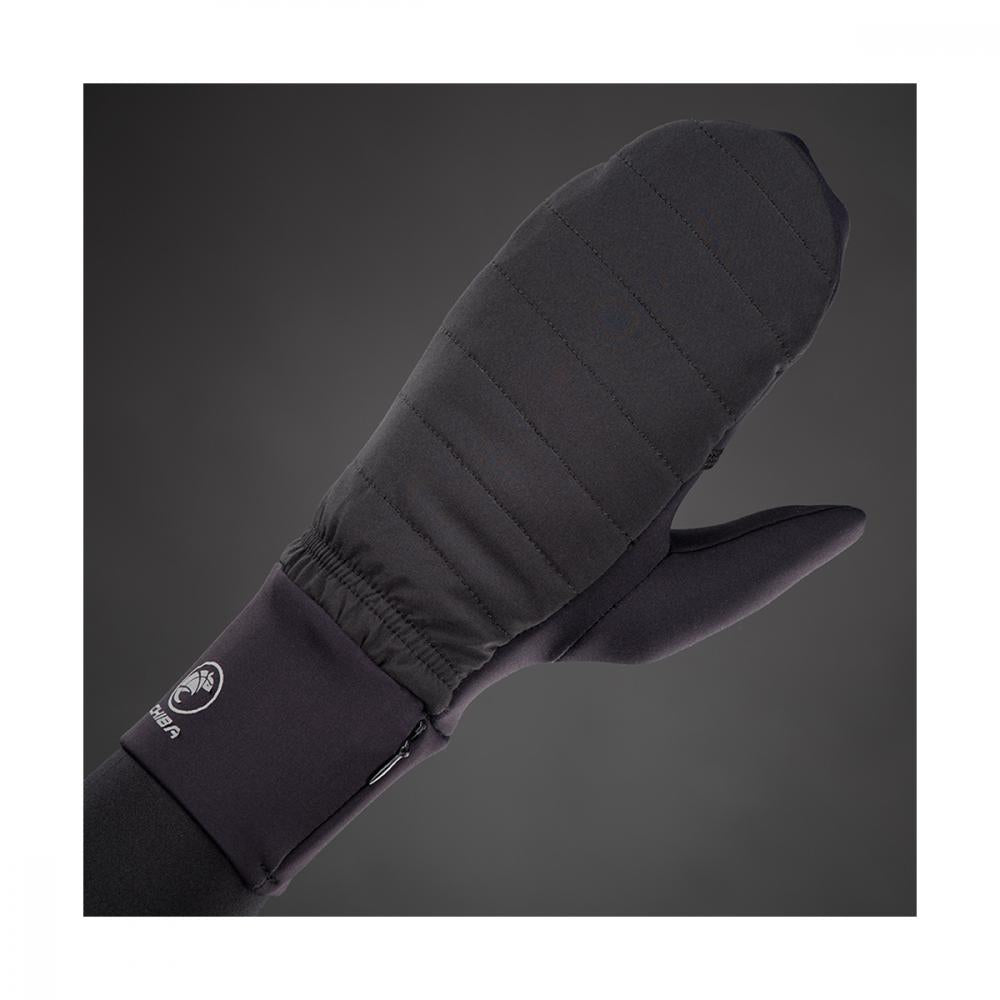 CHIBA Overflap - Winter-Fahrradhandschuhe, schwarz, Größe M, warm & windabweisend