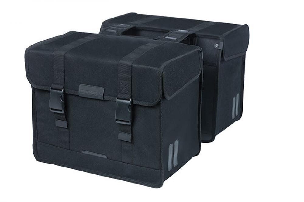 Basil Doppeltasche Kavan Eco Classic schwarz 37x33x24 cm 58l
