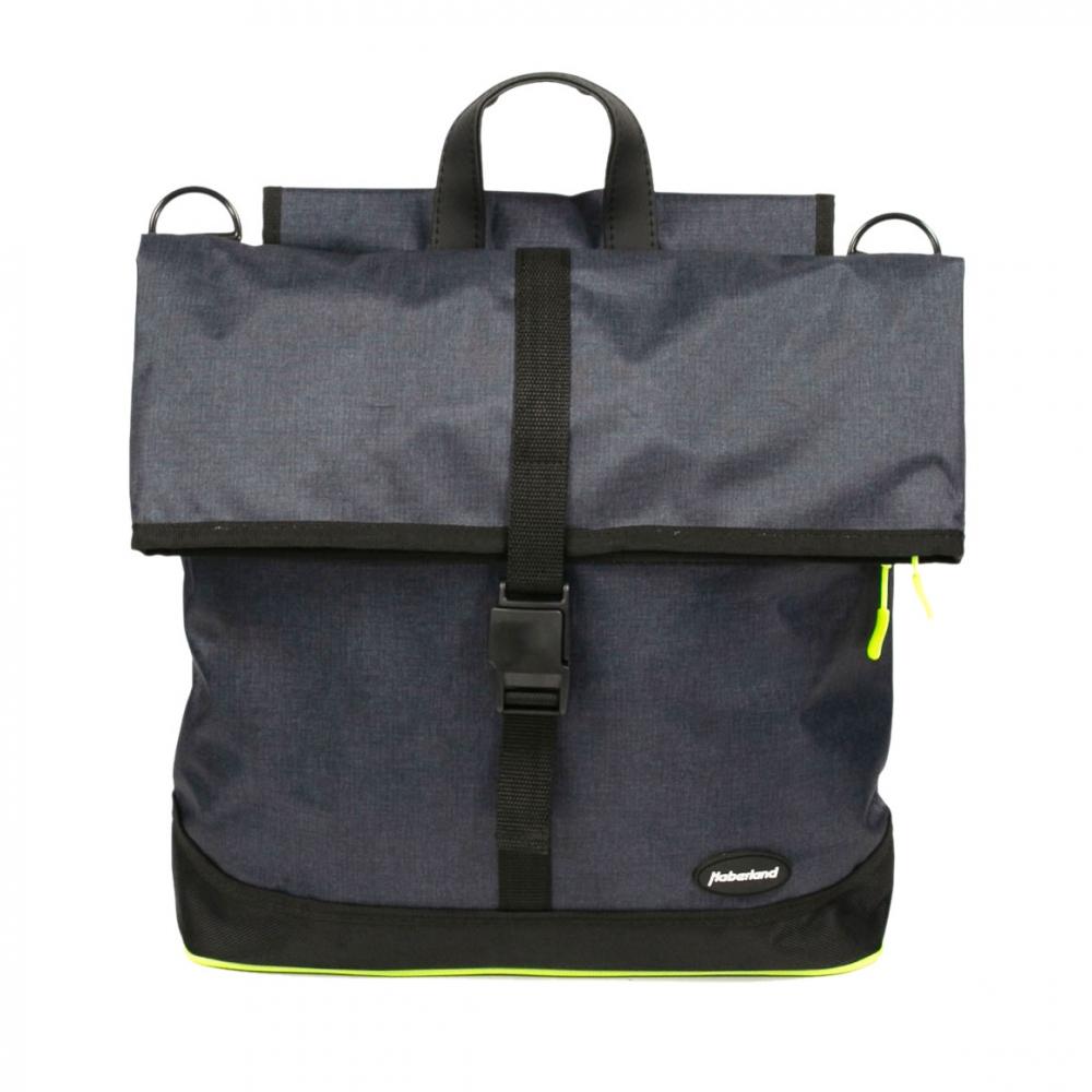 Haberland Shoppertasche eMotion - anthrazit/grün - praktische Fahrrad-Shopper-Tasche