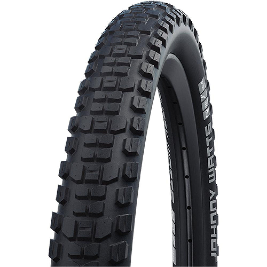 Schwarzer Schwalbe Johnny Watts 29x2.60" E-50 Faltreifen mit robustem Profil für E-Bikes und Trekkingräder