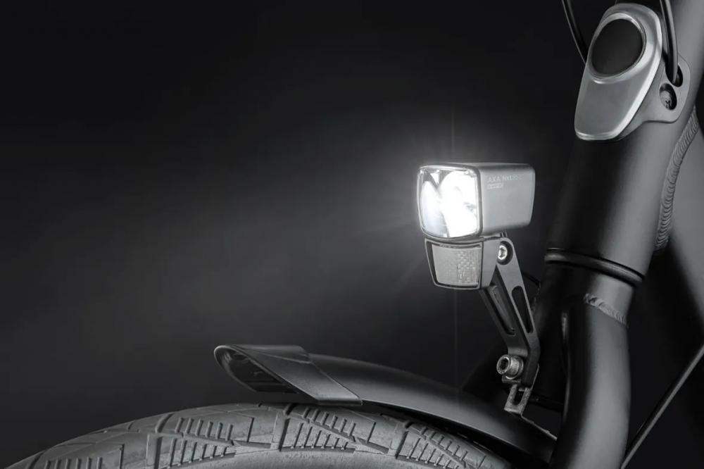 AXA Nxt 30 LED E-Bike Scheinwerfer - 30 Lux Frontlicht mit Tagfahrlicht