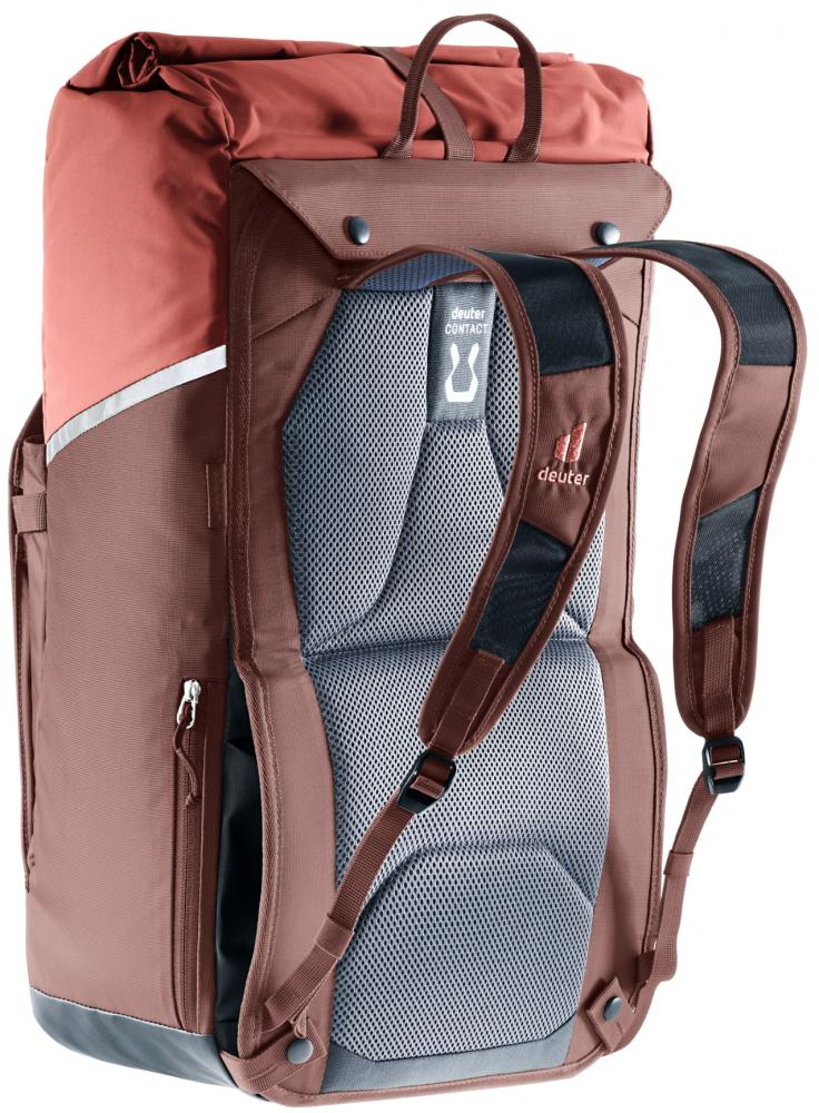 Deuter Xberg 25 Fahrradtasche Raisin-Caspia - 2-in-1 Rucksack & Hinterradtasche 25L