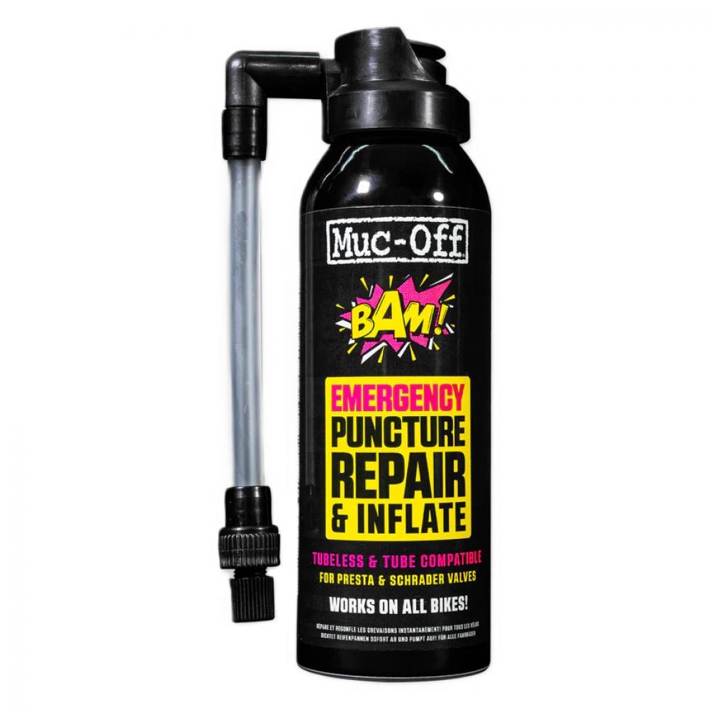 Muc-off Bam! Pannenspray 125ml, Reifendichtmittel Für Tubeless- Und Schlauchreifen, Schnelle Abdichtung Bei Löchern Bis 4mm, Co₂-basiert, Sofort Einsatzbereit