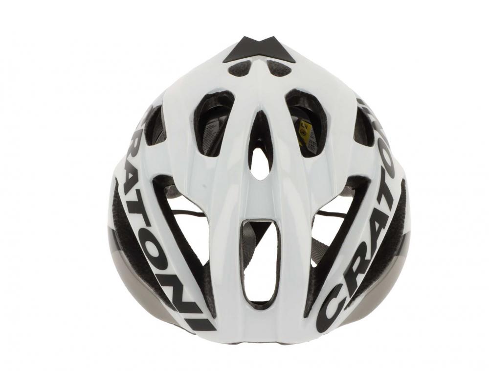 Cratoni Helm C-Bolt Road weiß schwarz glanz L/XL 59 bis 62cm