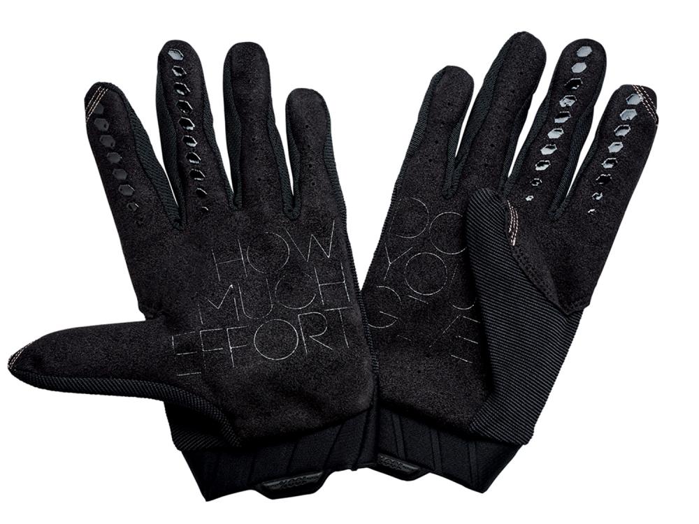 100% Geomatic Gloves S Black/Charcoal - komfortabler MTB-Handschuh mit Top-Grip