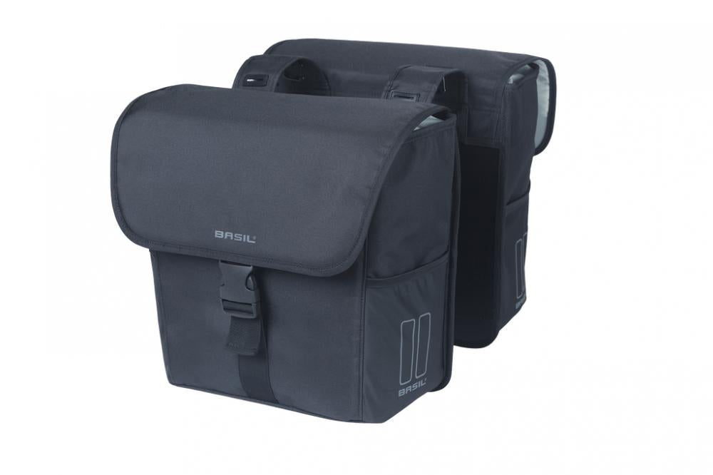 Go Mik Doppelpacktasche 32 Liter Solid Black - Wasserabweisende Gepäckträgertasche 14x27x31 Cm