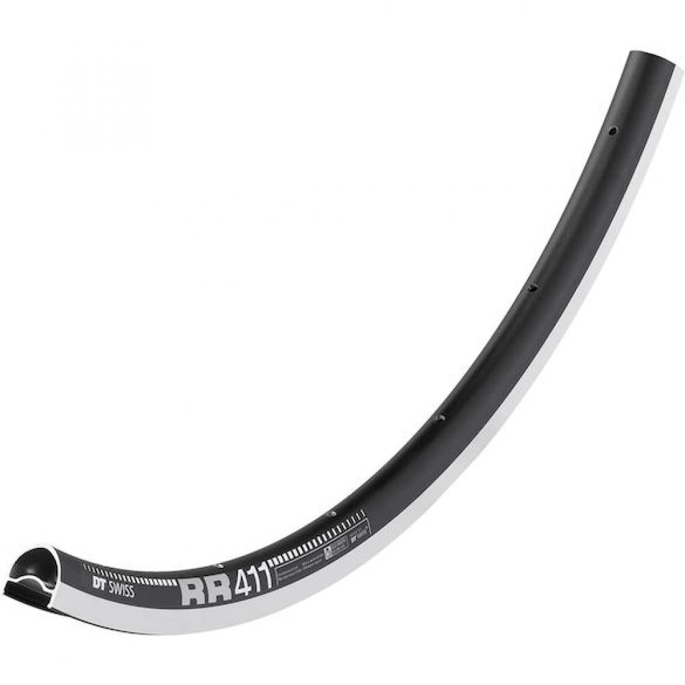 DT Swiss Felge RR 411 28"/700C 28 Loch Schwarz - leichte Hochleistungs-Rennradelge