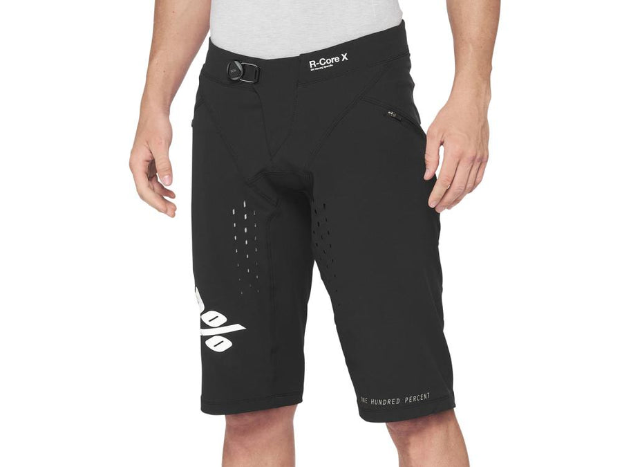 100% R-Core X Shorts 34" black - leichte DH/Enduro Shorts mit Top-Belüftung