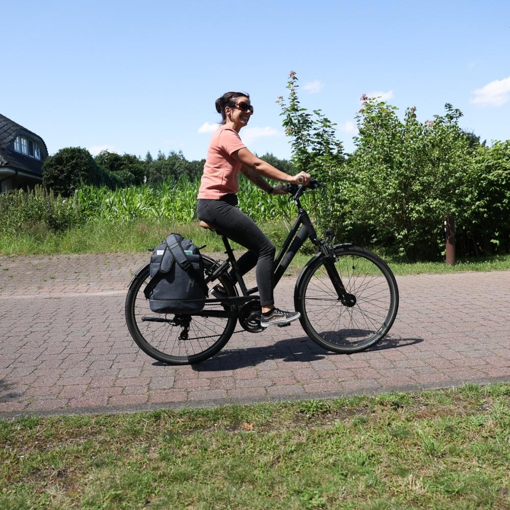 Haberland Bike-Rucksack Lucky Active Plus anthrazit - flexible Fahrrad-Rucksack-Kombination