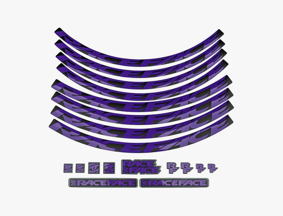 Race Face Laufrad Decal Set medium lila - stylisches Upgrade für dein Bike
