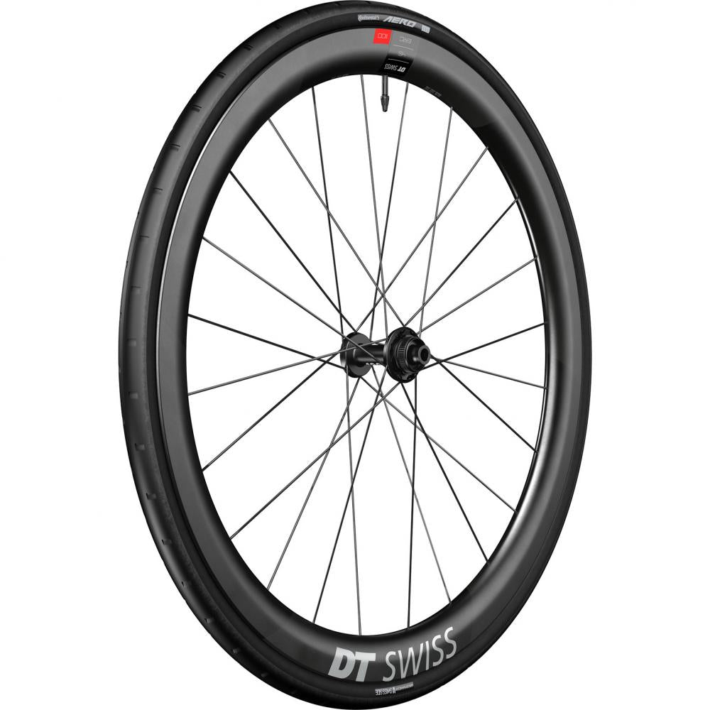 DT Swiss Laufrad ERC 1100 Dicut Disc 622 x 45 mm Schwarz - Aero-Carbon-Laufrad neueste Version