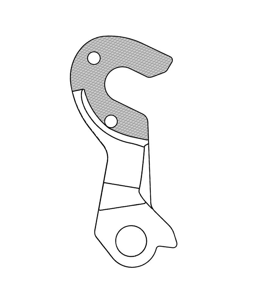 MARWI Schaltauge GH-287 inkl. Schrauben für Cube Litening C:62/C:68, Aluminium, silber