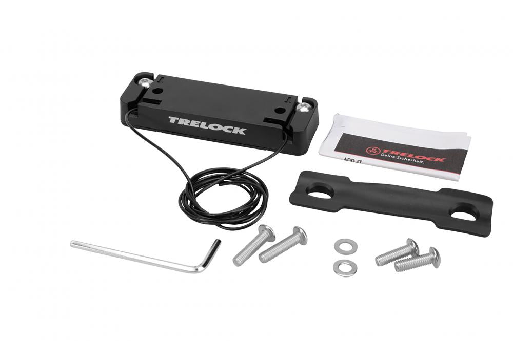 TRELOCK Halterung ADD IT - universelle Fahrradhalterung zur flexiblen Montage von Schlössern - Flaschen und Zubehör am Rahmen passend für 64mm Flaschenhalterpunkte - Adapter