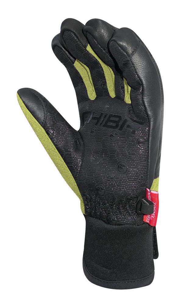CHIBA Sport Pro - wasserdichte Winter-Radhandschuhe sz/neongel, Größe 8