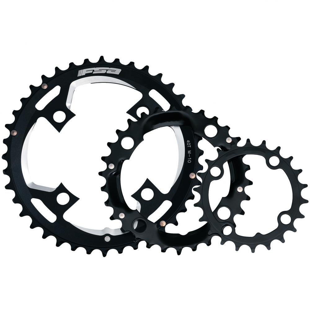 FSA Kettenblatt MTB 4-Arm 3x 104 mm x 32 T Schwarz - präzises Schalten für MTB-Antriebe