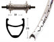 Bike-Parts Laufrad Vorderrad 26x1.90 Zoll Alunabe silber Festachse 36-Loch Rodi Airline 1 silber Nirosta-Speichen