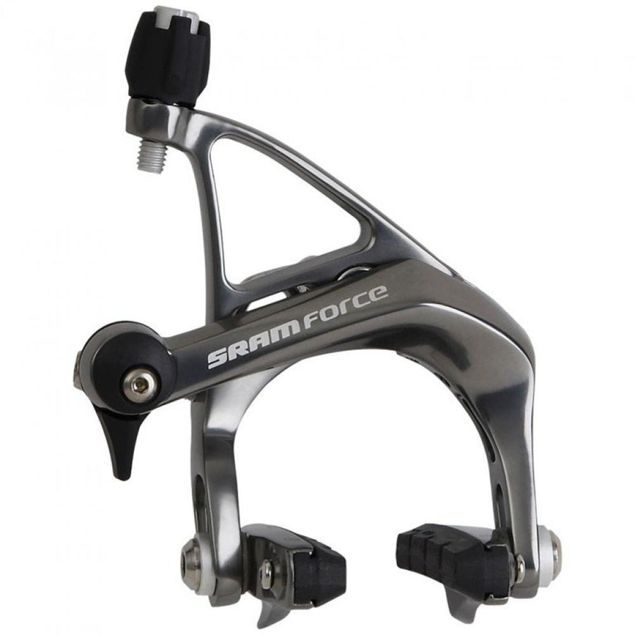 SRAM Force Dual Pivot Rennrad Hinterradbremse mit Cartridge-Belägen.