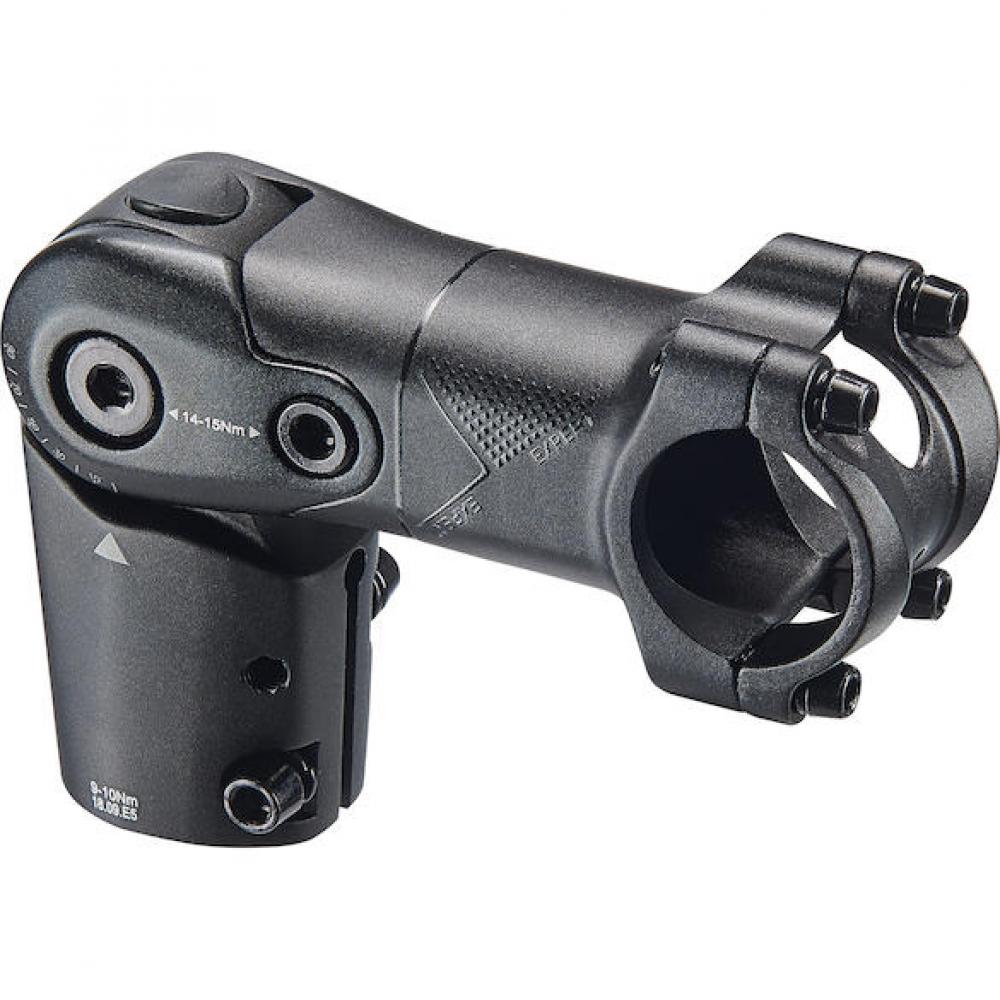 Expert Tk Verstellbarer Ahead-vorbau 110 Mm, 398 G, Aluminium, Schwarz, Winkel 0-90°, Ø31,8 Mm, Für 1 1/8" Gabelschaft