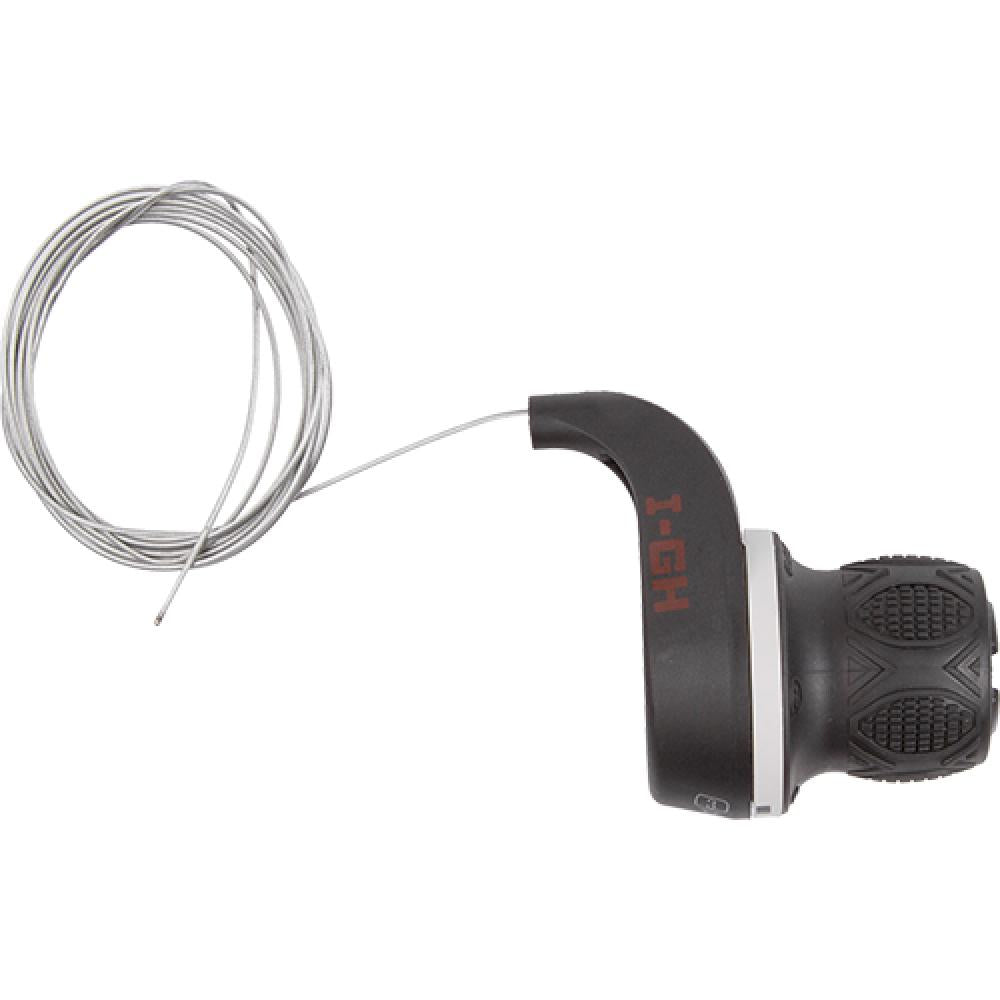Messingschlager Drehgriffschalter Shimano-kompatibel 3fach rechts schwarz