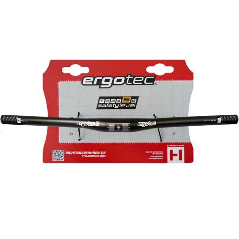 Ergotec Lenker Bügel Flat Bar Ø 31,8 mm 680 mm Höhe 5 mm 9° schwarz