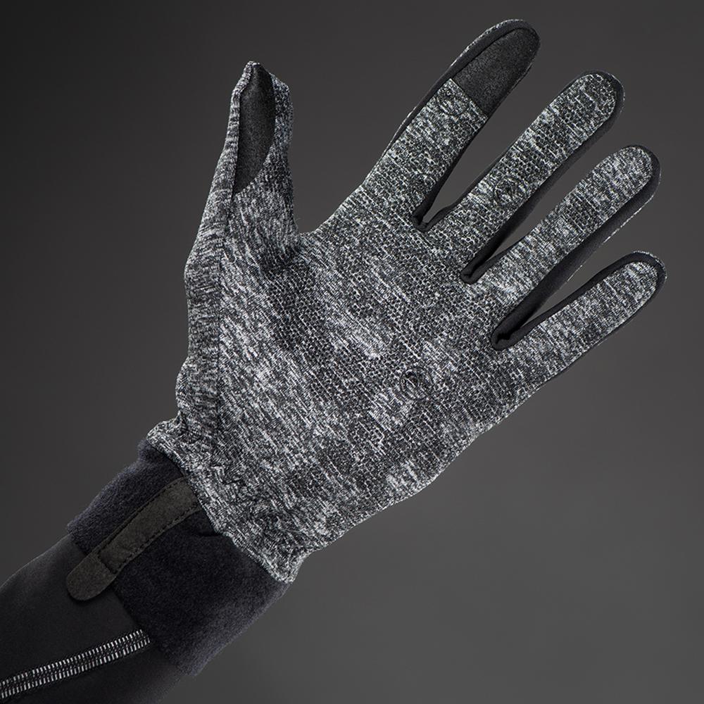 CHIBA Allround Light - Radhandschuhe hellgrau XL, Polartec-Fleece, Touchfunktion