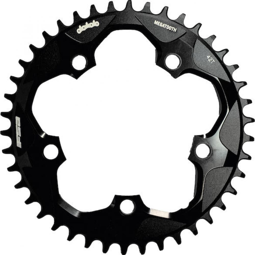 FSA Kettenblatt Road Super Megatooth 5-Arm 110 mm x 36 T Schwarz - sicherer Kettenhalt fürs Rennrad
