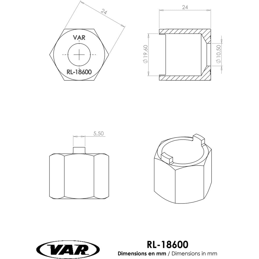 VAR Freilaufkörperabzieher RL-18600 Shimano/Suntour/Regina/Atom - präzises Werkzeug für alte Zweinut-Freiläufe
