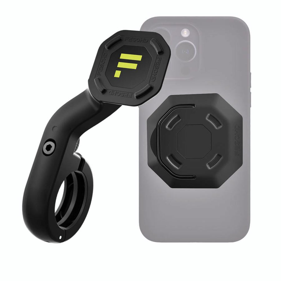 FESCHD Smartphonehalter Bike Bundle schwarz mit Handy-Halterung und Adapterplatte für Fahrräder.