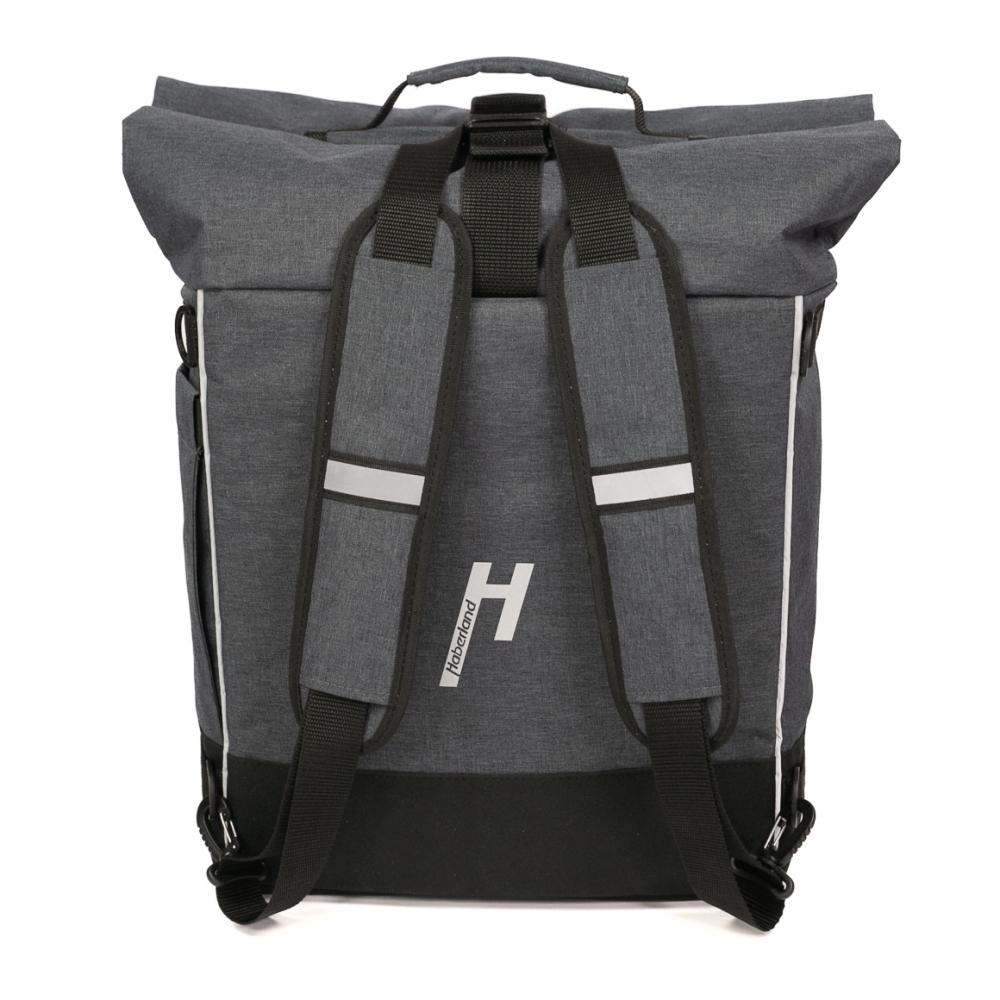 Haberland Rucksack-Doppeltasche Double Loader anthrazit - flexible Gepäckträger- und Rucksacklösung