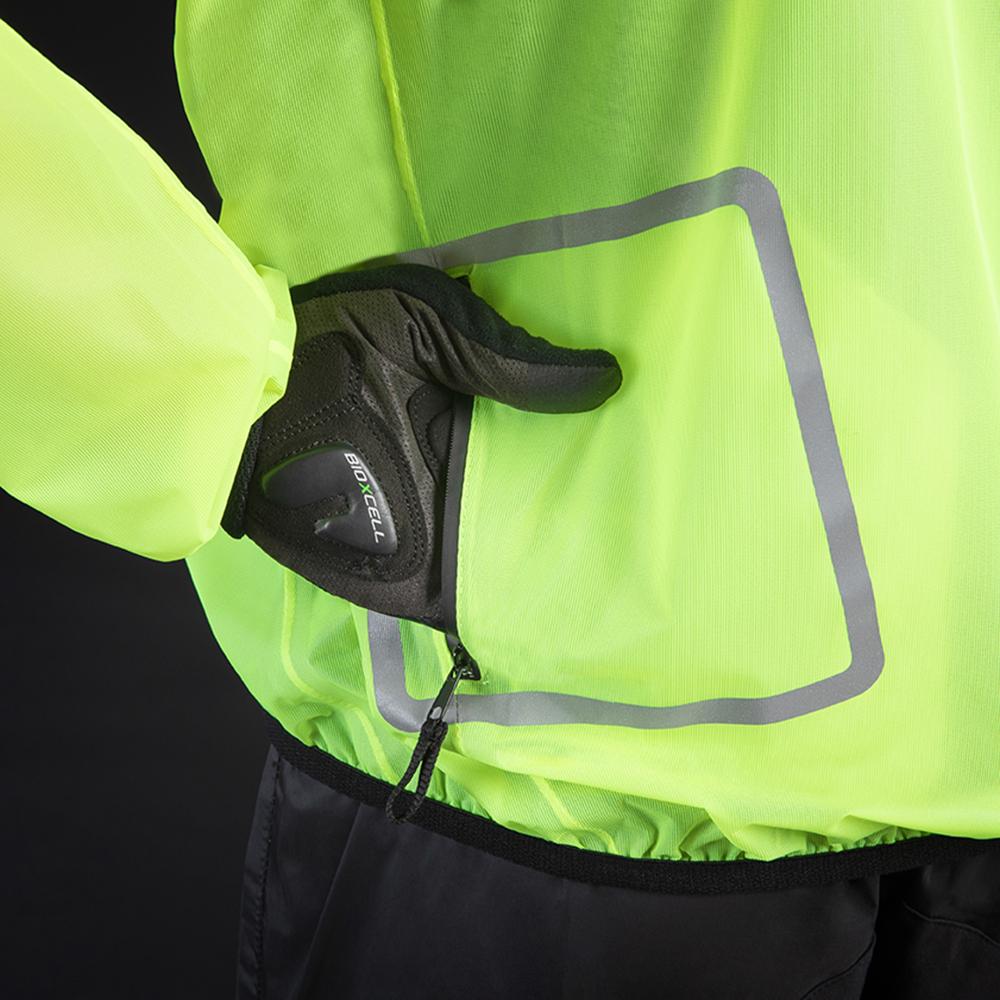CHIBA Race Performance Jacke - neongelb, wasserdicht, atmungsaktiv, Größe S