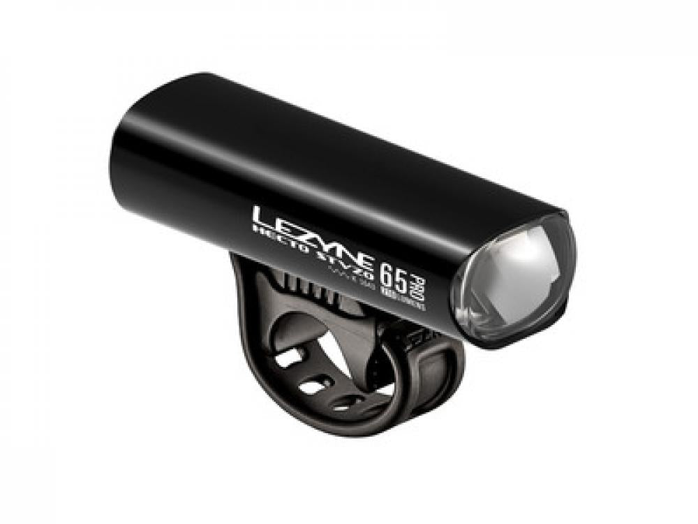 Lezyne Front Scheinwerfer LED weiß Hecto Drive Pro 65 65 Lux 3 Modi StVZO Akku schwarz glänzend