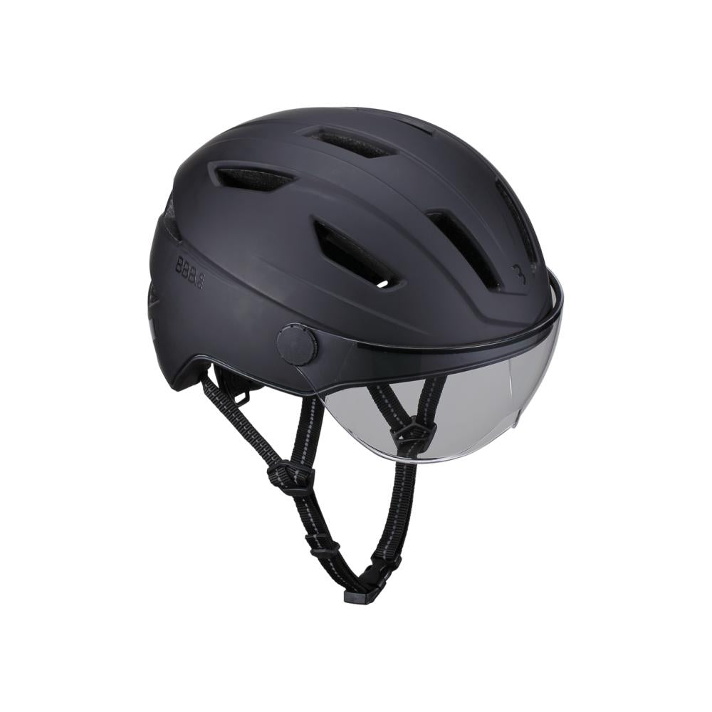 BBB Cycling Helm Move Faceshield M Matt Schwarz - sicherer Speed-Pedelec- & E-Bike-Schutz
