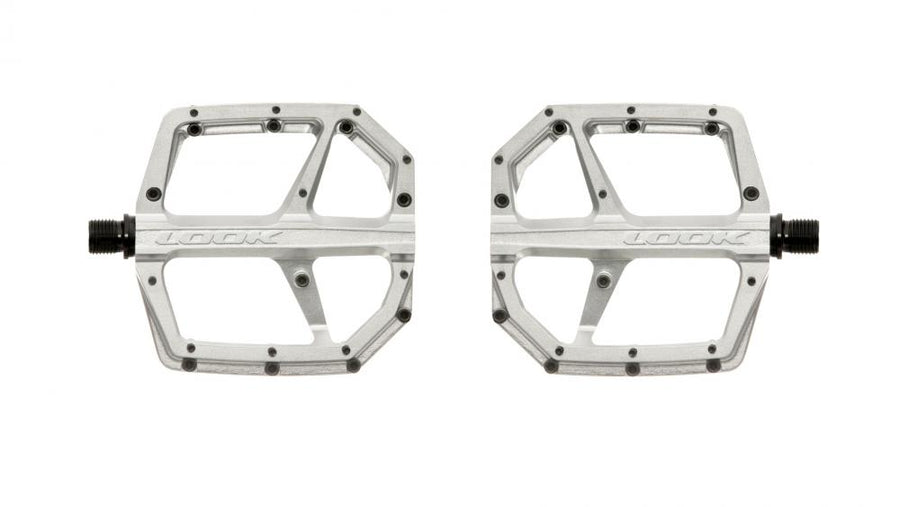 Look Trail ROC Plus Pedale silver - MTB Plattformpedale, Aluminium Gehäuse, rutschfeste Pins, CrMo Achse, langlebige Lager, stylisches Design
