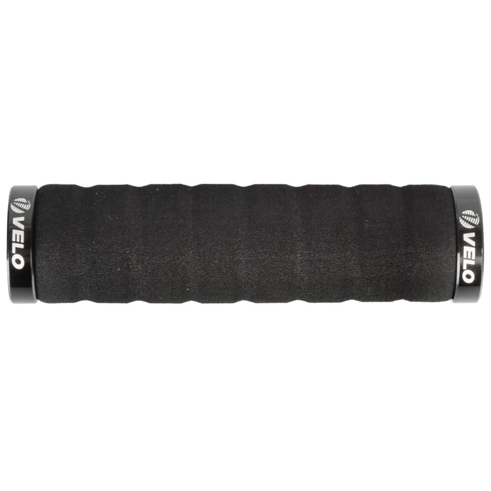 Velo LIGHT D2 Schraubgriff Set - 2-Komponenten Schaumstoff 125 mm schwarz, 1 Paar, rutschfest & stoßabsorbierend
