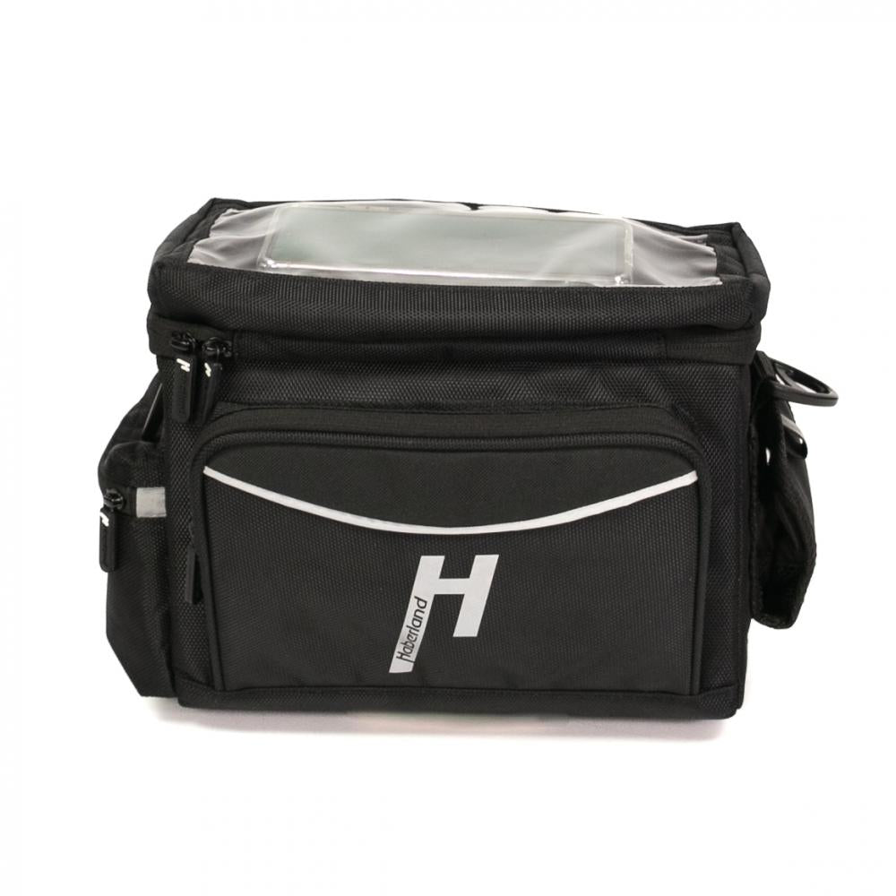 Haberland Lenkertasche 8l Max schwarz - geräumige Lenkertasche für Alltag und Tour