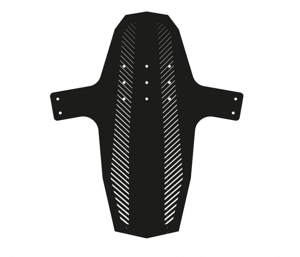 Schutzblech Swap Front 26"|27.5""|28""|29"" Breite 140mm Schwarz Stripes Folie +5 Kabelbinder"