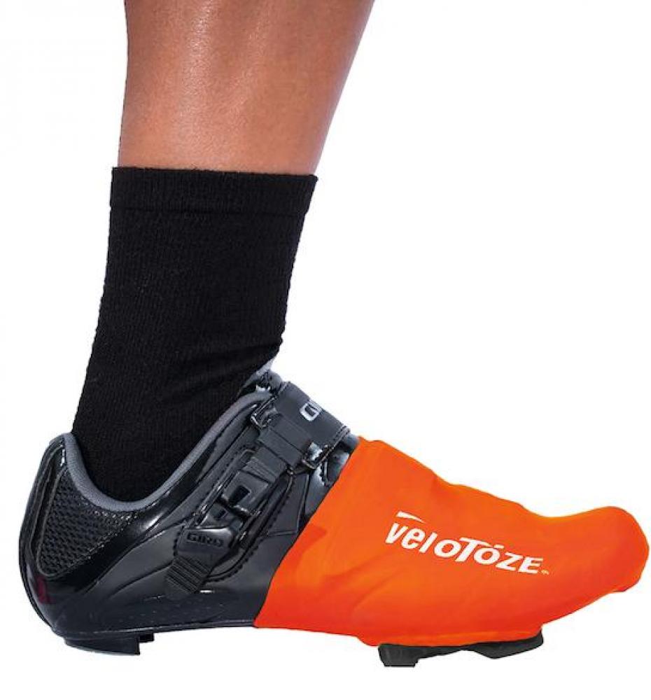 VeloToze Überschuh Toe onesize orange - wasserdichter Zehenschutz für Radsportler