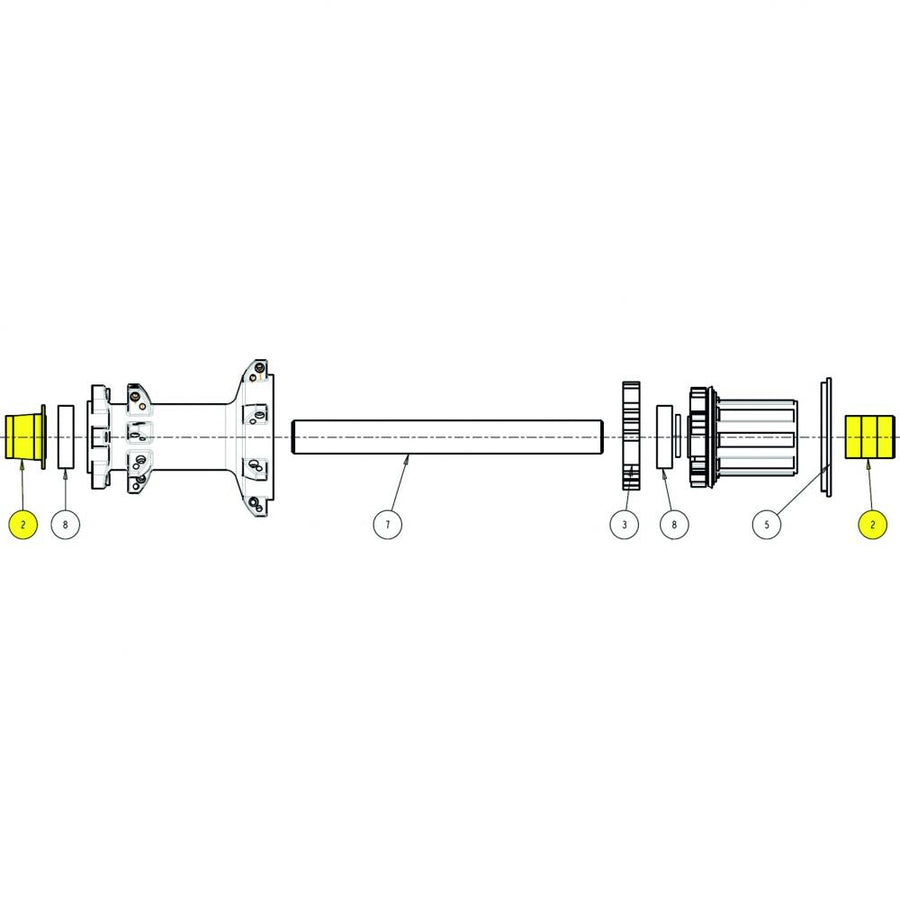 SUNringle Endkappen für Super Bubba, Bubba, Bubba X 12 x 148/157 mm - präziser Nabenabschluss
