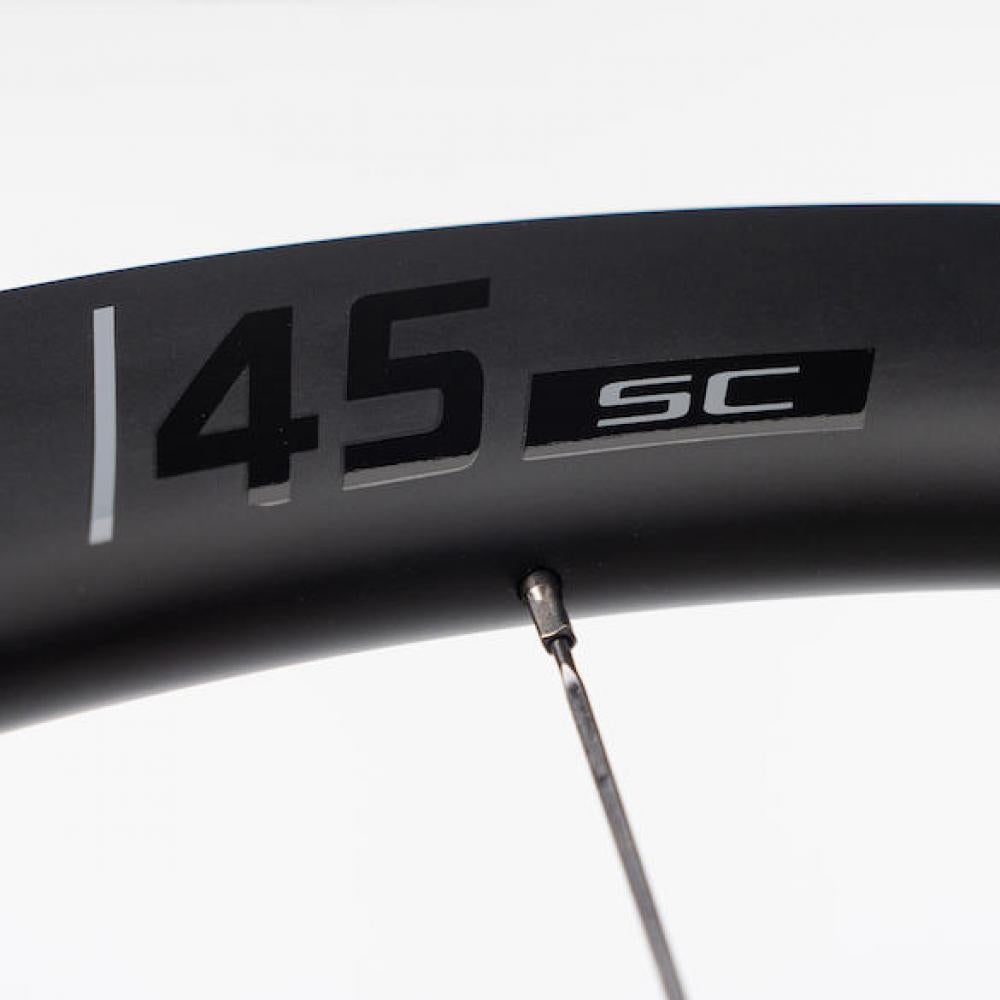 Vision Laufradsatz SC 45 Disc Clincher 622x19 mm Schwarz - aerodynamisches Carbon-Upgrade