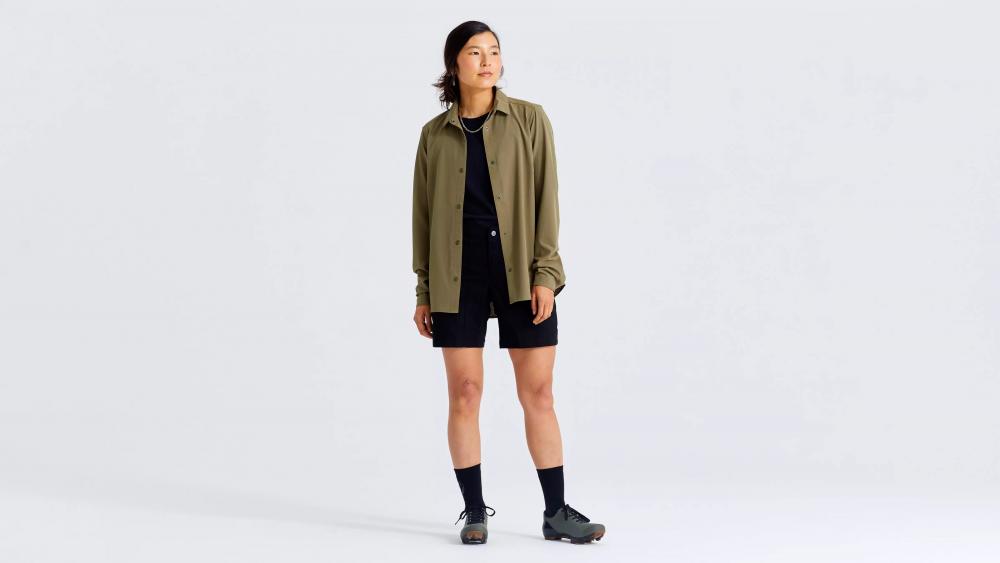S/F SUN SHIRT LS WMN GRN M