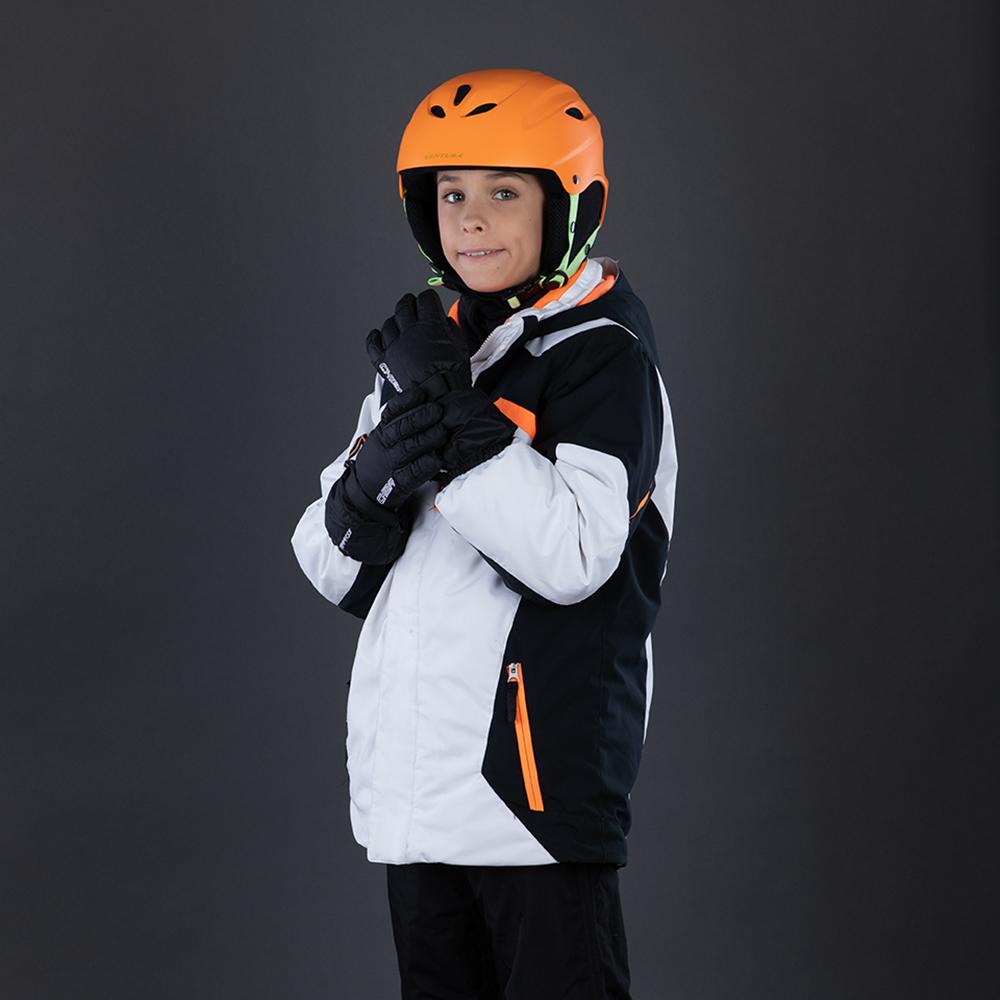 CHIBA Kids Allround Finger - wasserdichte Kinder-Radhandschuhe, Größe 6, schwarz
