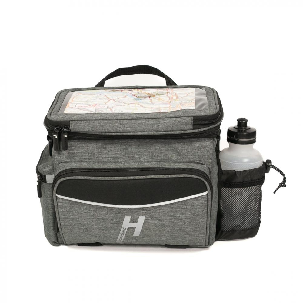 Haberland Lenkertasche 10l Max Plus grau - praktische Lenkertasche mit KLICKfix