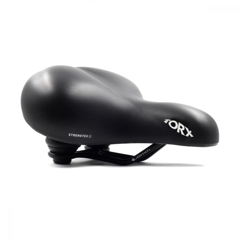 Schwarzer Selle Royal Torx Premium Fahrradsattel, Unisex, 275x250mm, ergonomisch, komfortabel und stoßabsorbierend.