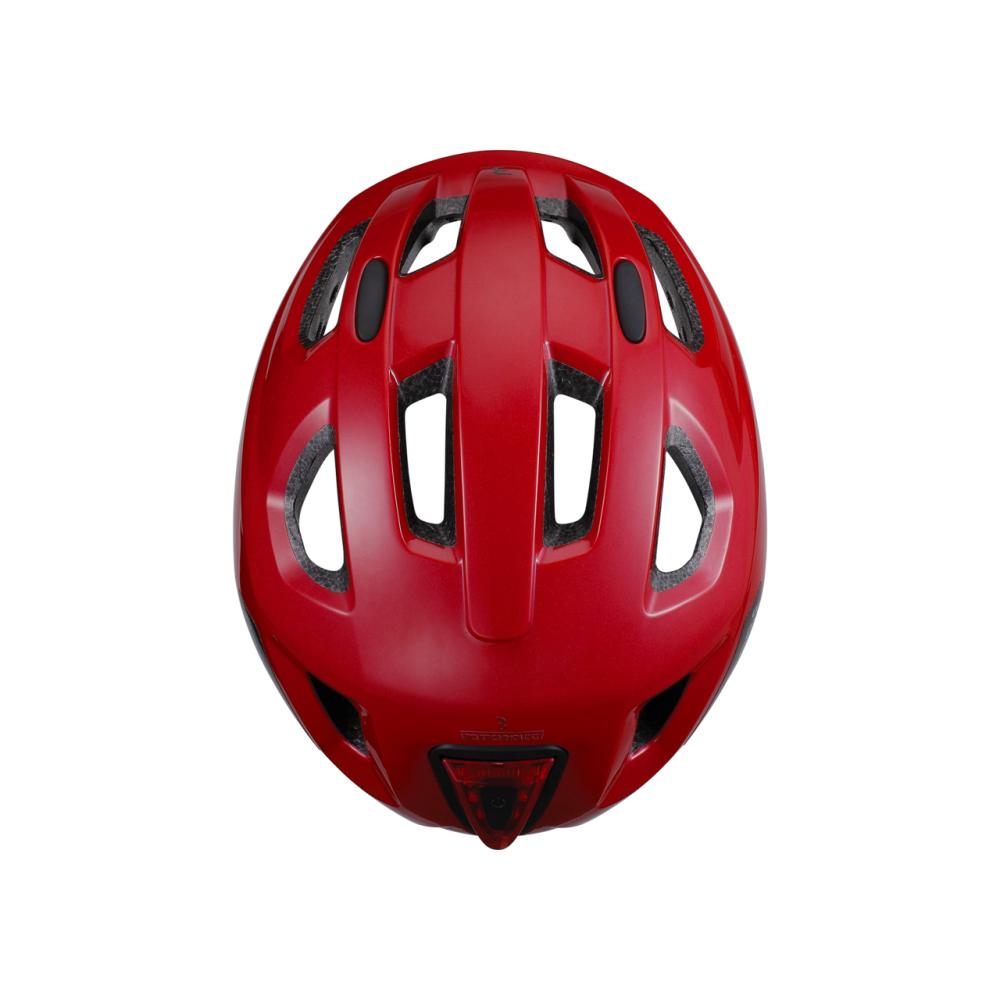 BBB Cycling BBB Helme Sonar M (52-58cm) M rot glanz - sicherer Fahrradhelm mit LED-Rücklicht
