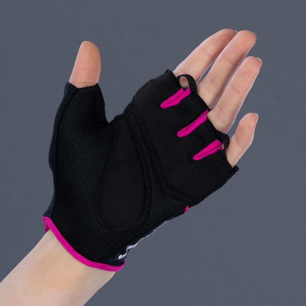 CHIBA Lady Gel - Damen Radhandschuhe schwarz/pink, Gelpolsterung, Größe M
