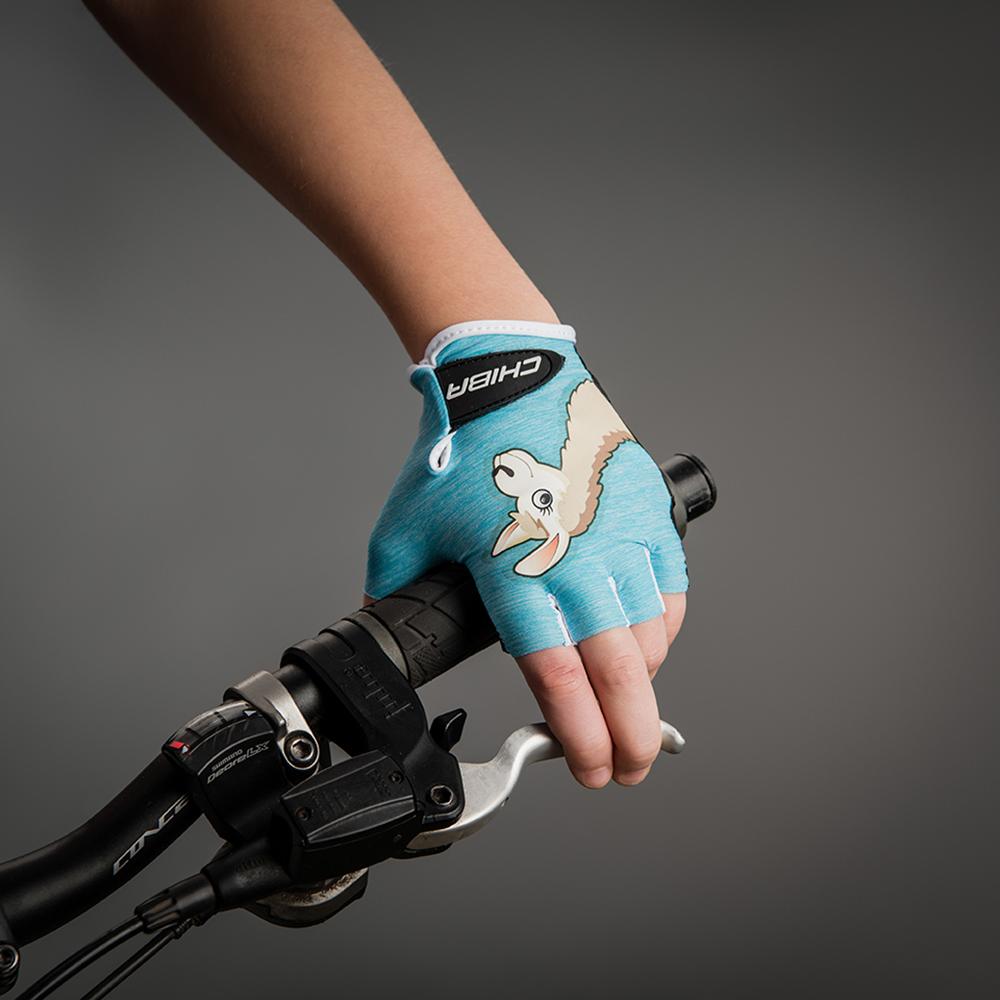 CHIBA Cool Kids - Kinder Fahrradhandschuhe L türkis, Griptec-Innenhand, waschbar