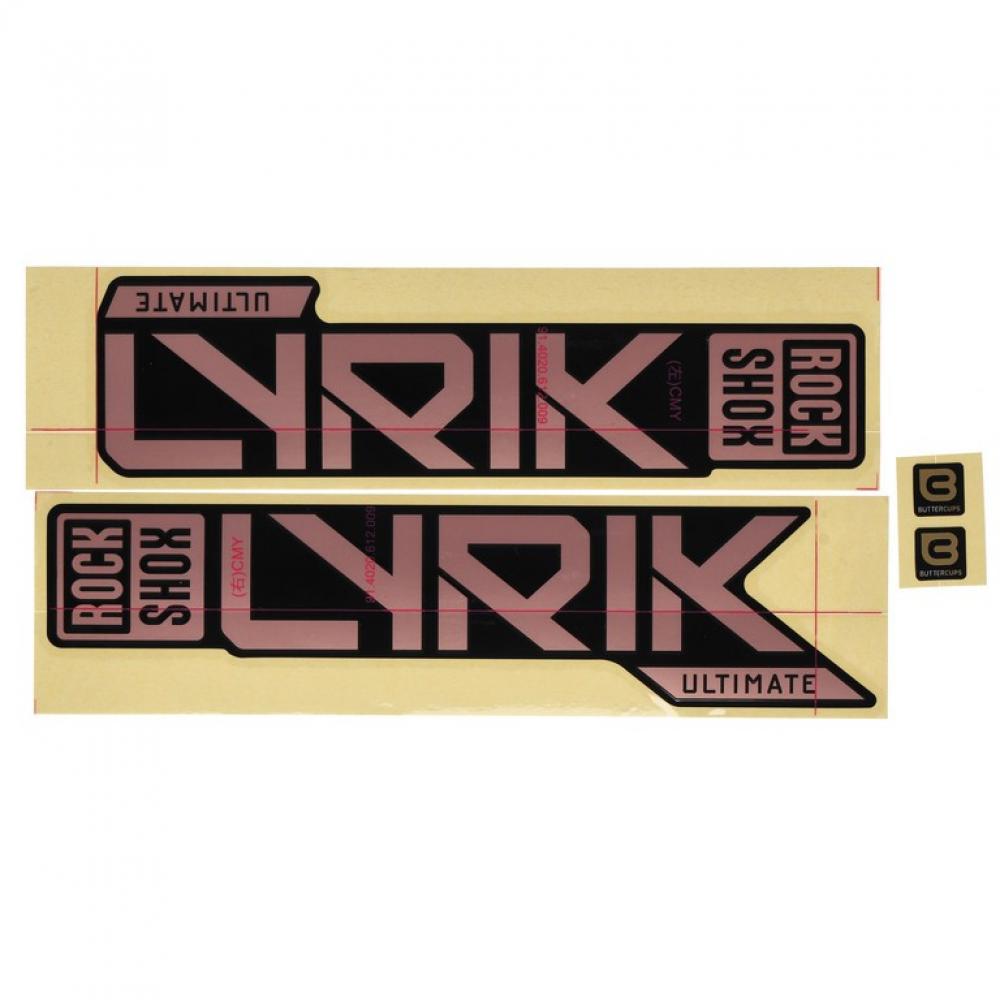 RockShox Lyrik Ultimate Gabel Decal-Kit 27.5/29 Zoll, matte Kupferfolie für hochglänzendes Schwarz, EAN 0710845878640