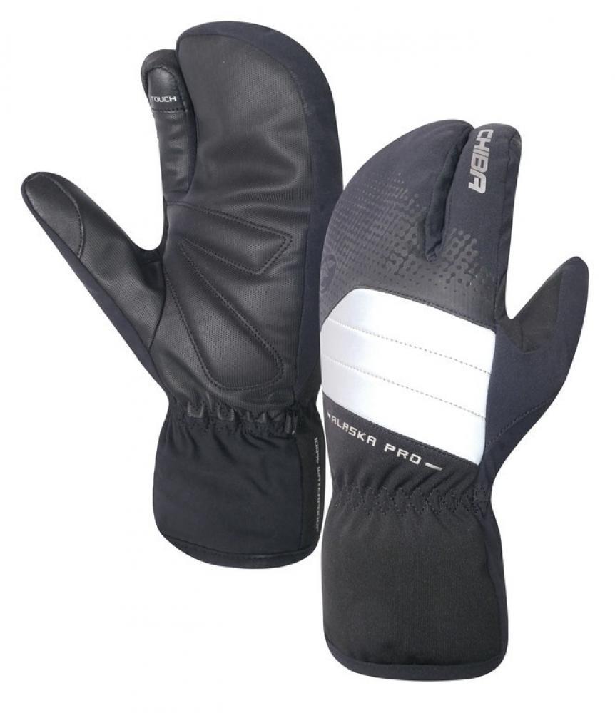 CHIBA Alaska Pro - wasserdichte Winter-Radhandschuhe Lobster, schwarz, 3XL