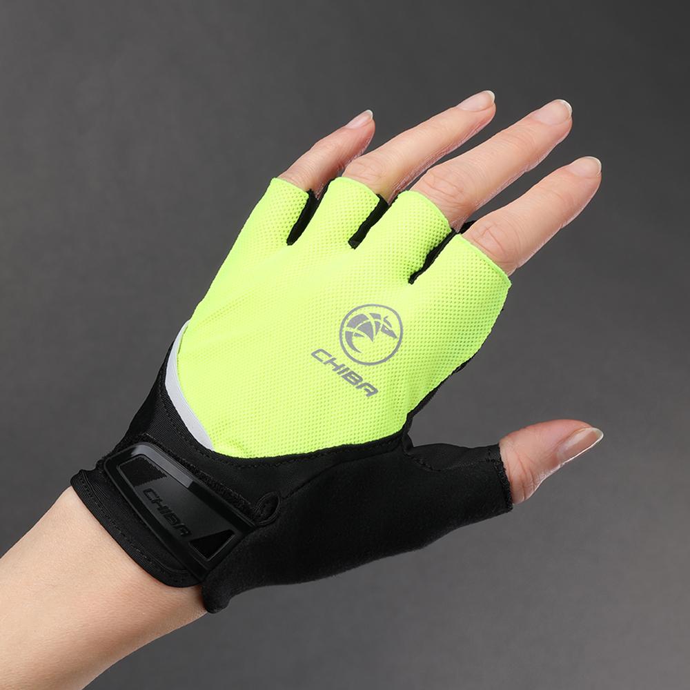 CHIBA Sport - Radhandschuhe neongelb XXL, atmungsaktiv & gepolstert