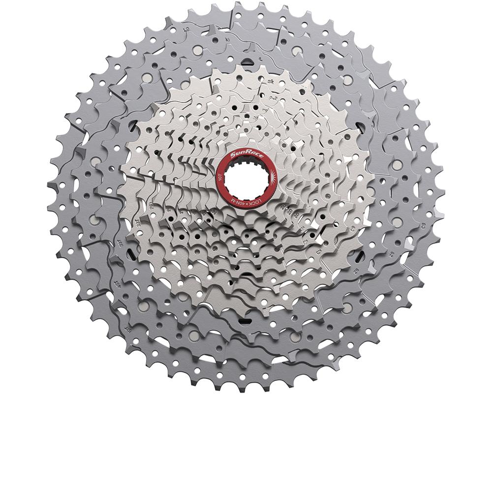 SunRace CSMZ933 12-fach Kassette 10-51 Zähne Shimano Microspline - Leichte MTB Kassette Silber